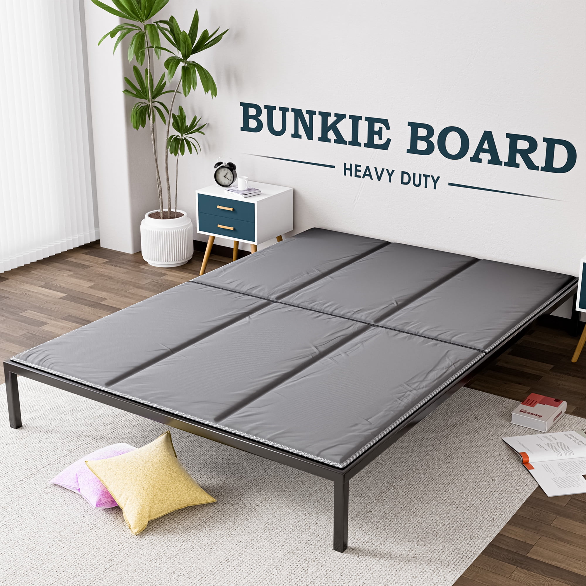 Continental Sleep, 15mm Bunkie Board Queen 60x80, Heavy Duty Under Mattress Support, Low Profile Bed Support Board for Slatted bed frame, No Box Spring Needed, Noise Free, Non-Slip