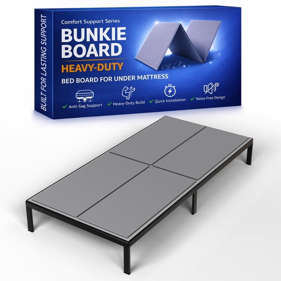 Continental Sleep, 15mm Bunkie Board Twin XL 38x80, Heavy Duty Under Mattress Support, Low Profile Bed Support Board for Slatted bed frame, No Box Spring Needed, Noise Free, Non-Slip