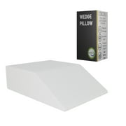 Continental Sleep, 21-Inch Leg Pillow Full Top Comfortable Rest Elevating Foam Wedge | Relieves and Recovers Foot, Hip, Knee and Ankle Injury Pain, Improves Blood Circulation, White