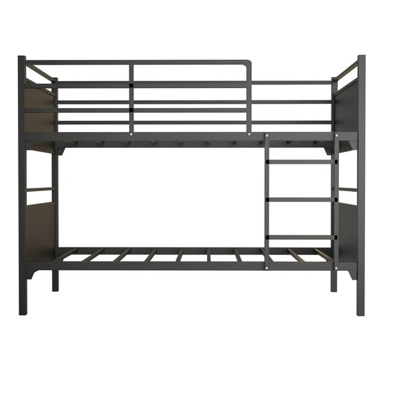 Continental Sleep, 30" Metal Bunk Bed, for Kids, Black