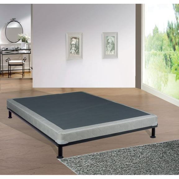 Continental Sleep, 4" Split Sturdy Fully Assembled Wood Box Spring for Mattress, Full XL, White