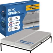 Continental Sleep, 4" Split wood Box Spring/Foundation for Mattress, Queen