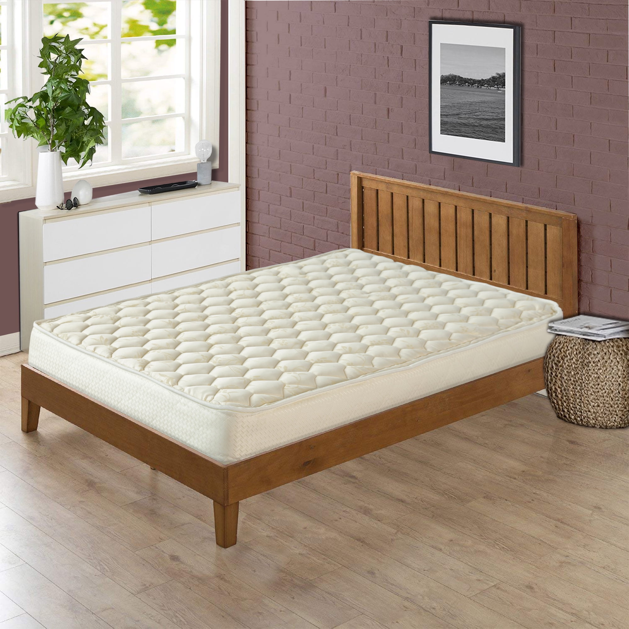Continental Sleep, 7" Medium Firm High Density Foam Mattress, Good for Kids & Adult, Twin XL.