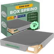 Continental Sleep, Unassembled King Box Spring for King Bed, 8-Inch Wood Box Spring Only, Noise-Free Mattress Foundation, Packed Flat, Easy Assembly, Gray