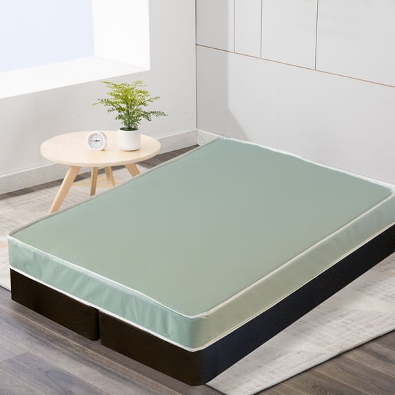 Continental Sleep, 8" Vinyl Medium Tight Top Hybrid Mattress & 4” Wooden Box Spring, Full.