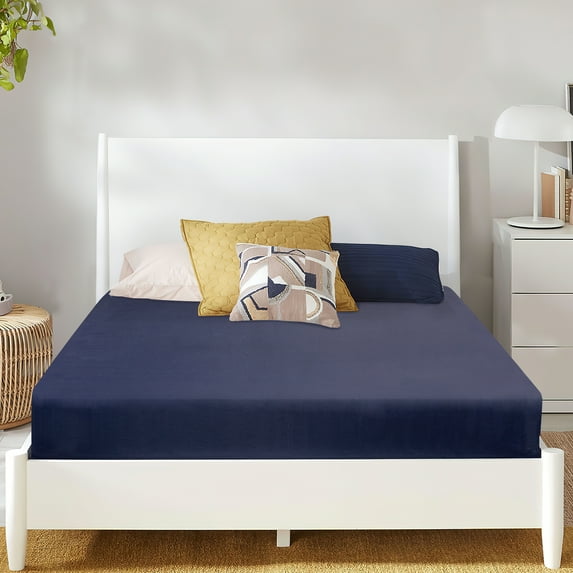 Continental Sleep, 9" Medium Firm Water-Resistance Foam Vinyl Mattress, Twin, Blue