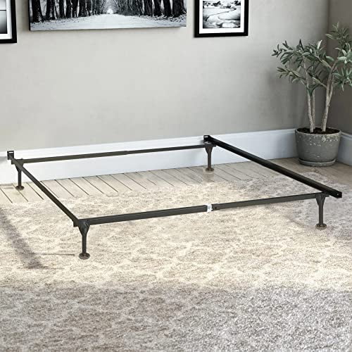 Continental Sleep, Advanced Bed Frame with Adjustable Sizing, Double Riveted Steel Legs, Re-rolled Rail Steel Provides Required Strength and Durability, Changeable Size, Adjustable from 33" to 48"