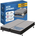 thumbnail image 1 of Continental Sleep, Box Spring Bed Base Queen Size, 8-Inch Wood Mattress Foundation, Quiet Noise Free, 2-Pieces Under Mattress Support BoxSpring, Fully Assembled, Black, 1 of 7
