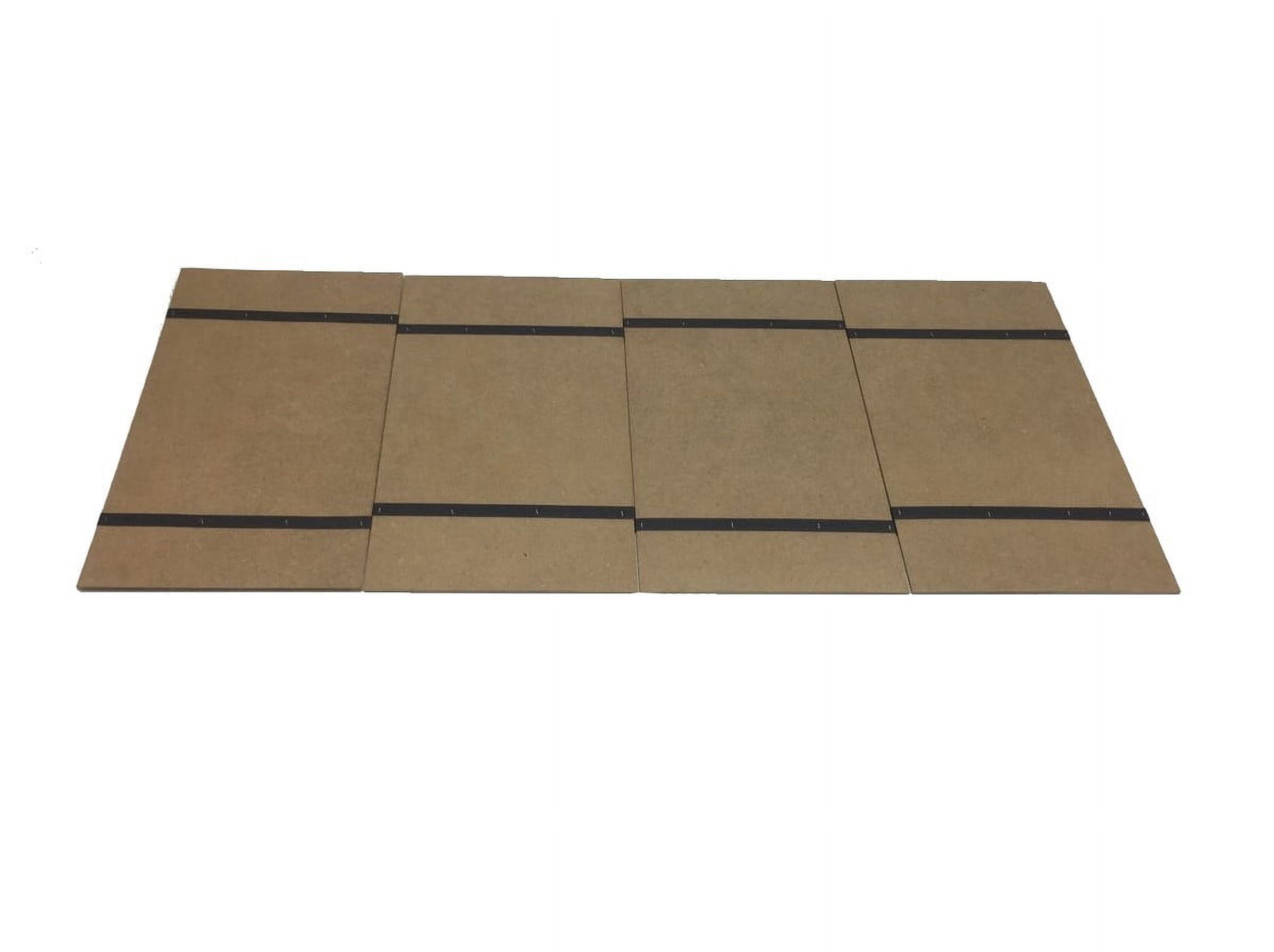 Continental Sleep Foldable Box Spring / Bunkie Board – Wood Frame Support For Mattress, Beige, 75-inch