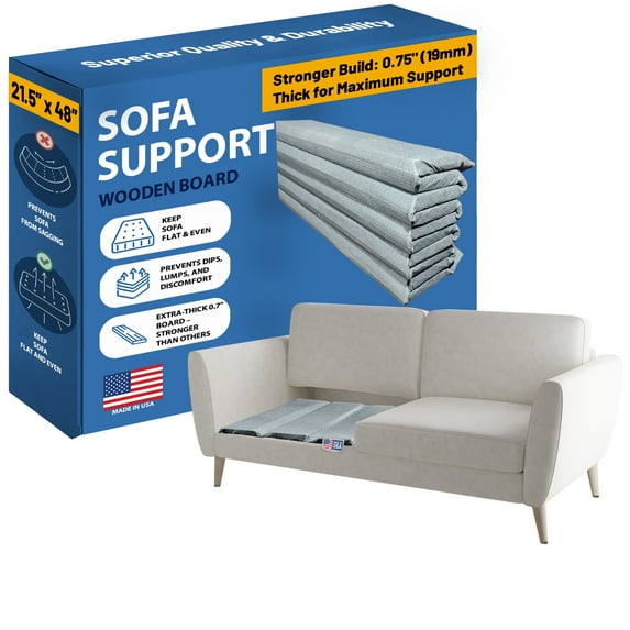 Continental Sleep, Heavy Duty Couch Support Board, 21.5" x 48" Extra Thick Wood Base to Fix Sagging Seats, Reinforced Under Cushion Panel for Sofas, Chairs & Loveseats, Furniture Seat Saver
