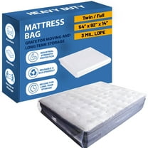 Continental Sleep, Mattress Bag for Moving & Storage, Heavy-Duty Mattress-Protector Cover, Waterproof Mattresses Storage Bags, Polyurethane, Tear Resistant, Twin/Full, (Set Of 2)