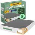 thumbnail image 1 of Continental Sleep, Unassembled Full Box Spring for Full Bed, 10-Inch Wood Box Spring Only, Quiet Noise, Free Replacement Mattress Foundation, Packed Flat, Easy Assembly, White, 1 of 7