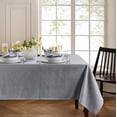 thumbnail image 1 of Elrene Home Fashions Continental Solid Texture Water and Stain Resistant Tablecloth, Gray, 60" x 144" Rectangle, 1 of 4