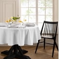 thumbnail image 1 of Elrene Home Fashions Continental Solid Texture Water and Stain Resistant Tablecloth, White, 90" Round, 1 of 4