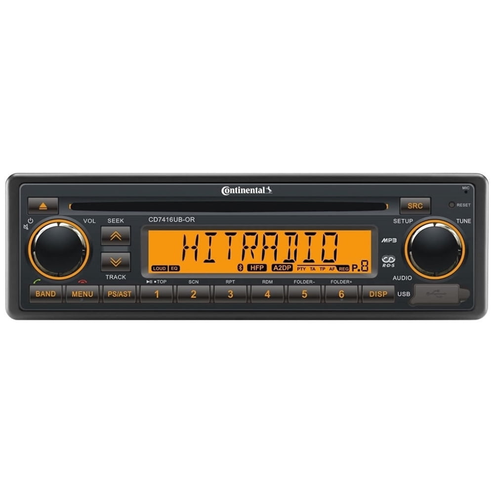Continental TR7421UB-OR カーオーディオ Continental Stereo w/CD/AM/FM/BT/USB - 12V [CD7416UB-OR] - Walmart.com