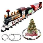 Continental Train Set Toys for Kids, Electric Toy W/Smoke Light and Sound Include 5 Cars and 8 Tracks Toys Birthday for 3 4 5 6 Year Old Boys Girl