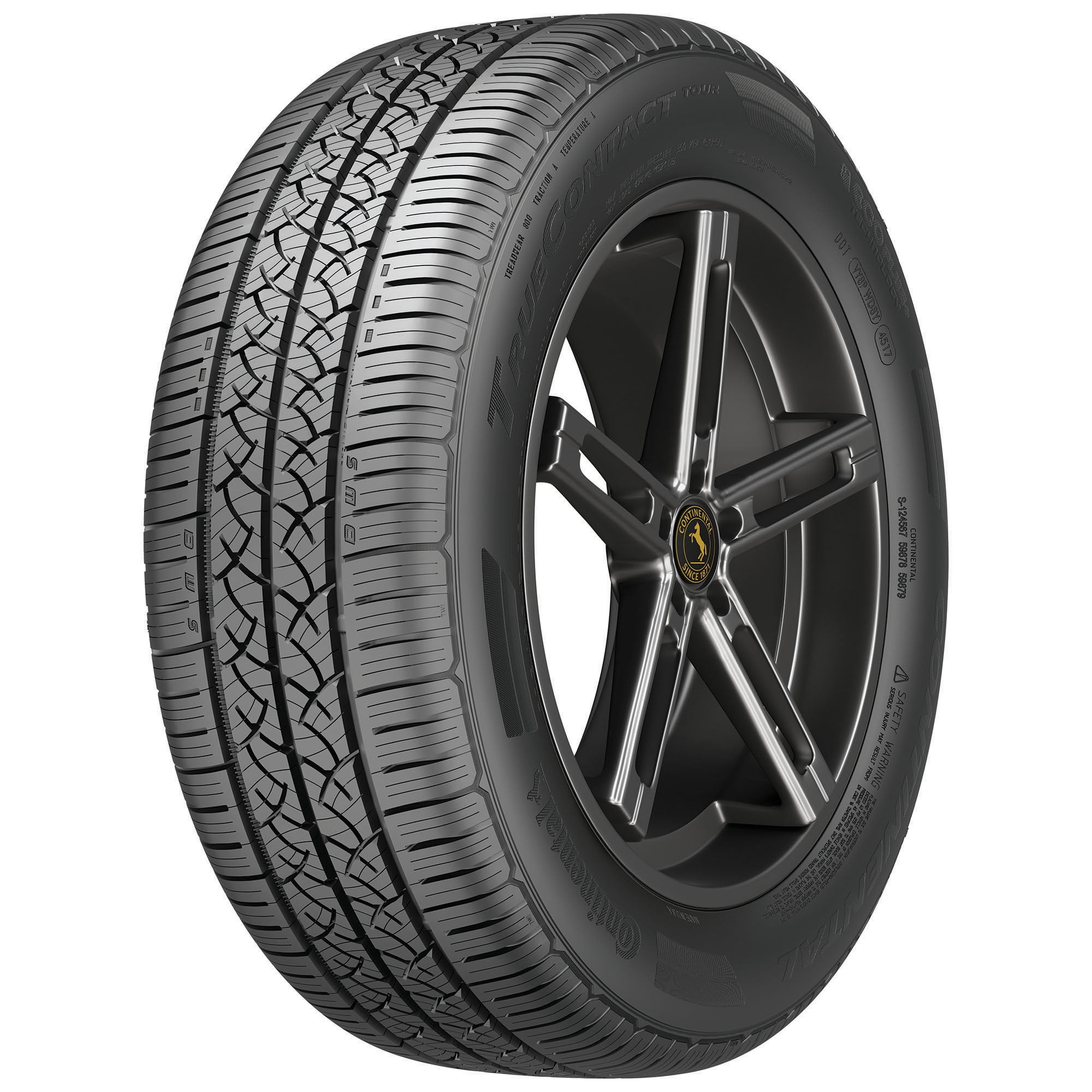 Continental TrueContact Tour 225/60R18 100H BSW All Season Tire Fits: 2018-23 Chevrolet Equinox LT, 2017-18 Subaru Outback 3.6R Touring