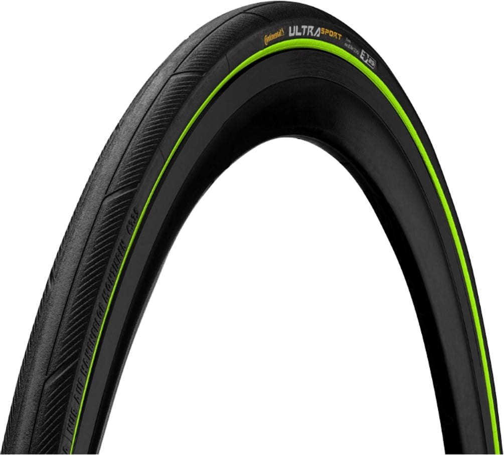 Continental Ultra Sport III 700 x 25 Black/Green Folding PureGrip