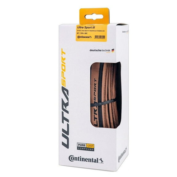 Continental Ultra Sport III Tire 700x28c Folding Black/Brown PureGrip E25
