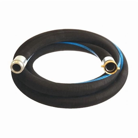 1-1/2" ID x 20 ft Rubber Water Suction Hose BK RSG150-20MF-G