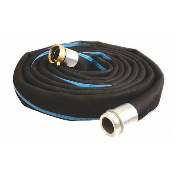 Continental 1-1/2" ID x 25 ft Rubber Water Discharge Hose BK RD150-25MF-G