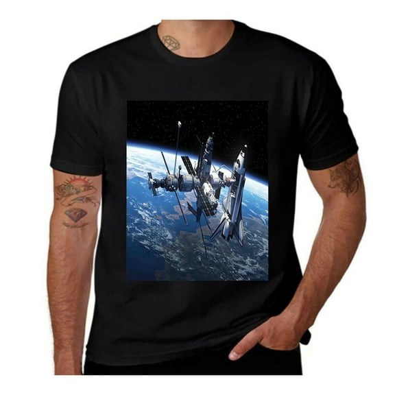 Continents Pattern-Compass-Black-Grey-Tan- Casual Streetwea Everyday Tshirt Comfortable Wear tee shirt