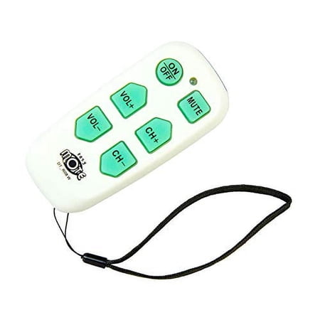 Continu.us DT-R08W Universal Big Button TV Remote EasyMote Backlit Easy Use Smart Learning Television & Cable Box Controller White TV Remote Control