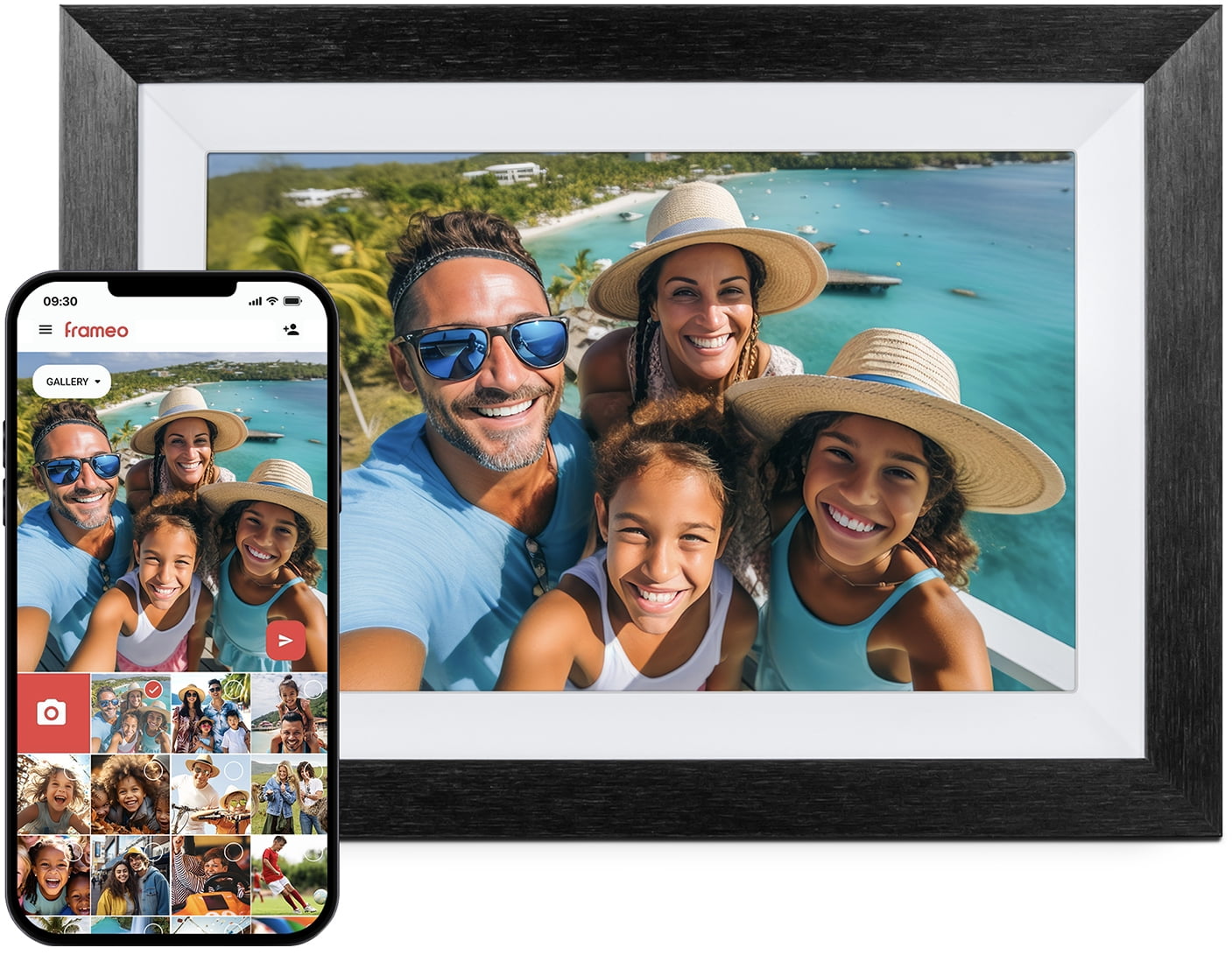Continu.us Digital Picture Frame: WiFi Enabled with Load from Phone ...