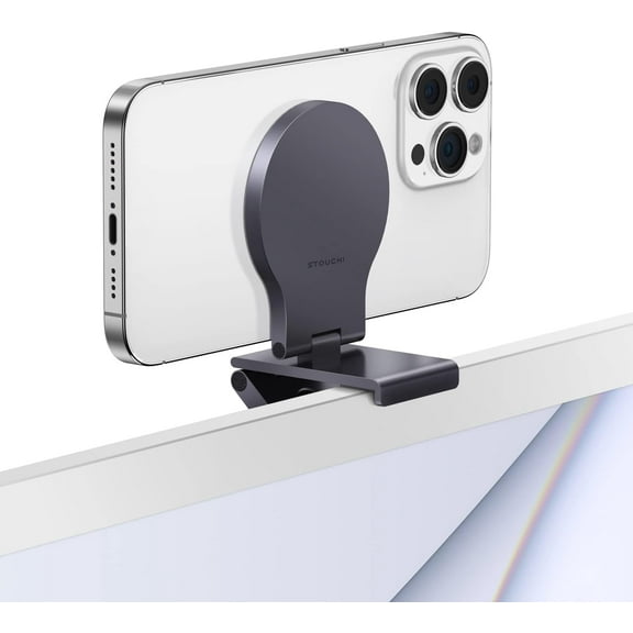 Continuity Camera Mount for Desktop Monitor, iMac Compatible iPhone Webcam Mount with Mag-Safe for Mac Desktops and Displays, Apple TV 4K