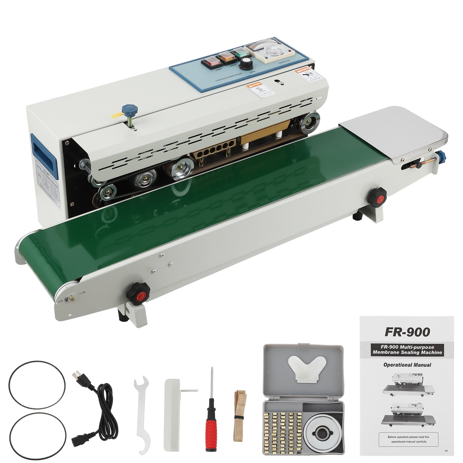 Continuous Band Sealer, FR900 Automatic Horizontal Band Sealer 110V, Band Sealer with Control
