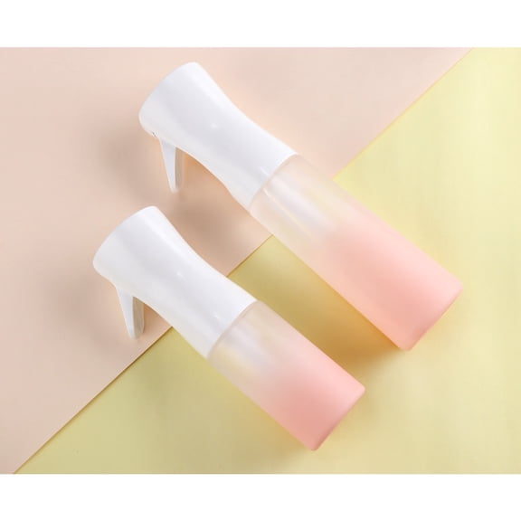 Continuous Fine Mist Spray Bottle 2 Pack Set, Gradient Refillable Travel Sprayer, 200ml & 300ml Two Sizes, 5 Gradient Colors for Hair Watering Skincare Cleaning