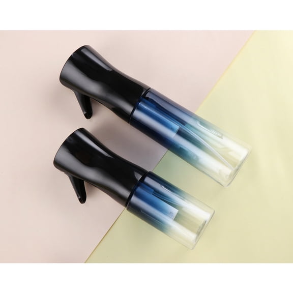 Continuous Fine Mist Spray Bottle 2 Pack Set, Gradient Refillable Travel Sprayer, 200ml & 300ml Two Sizes, 5 Gradient Colors for Hair Watering Skincare Cleaning