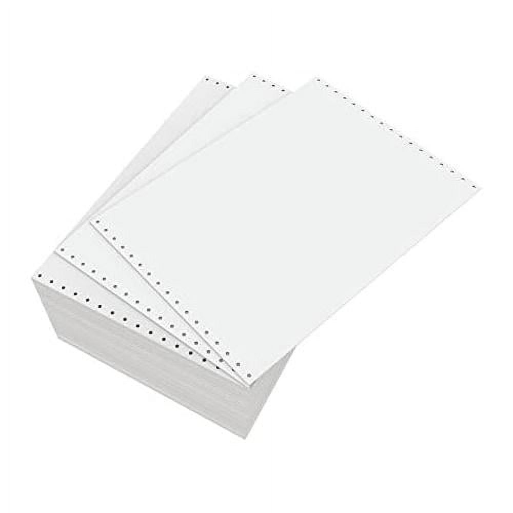 Continuous Form Paper, Standard Perforation, 12" X 8 1/2", 20 Lb, Blank
