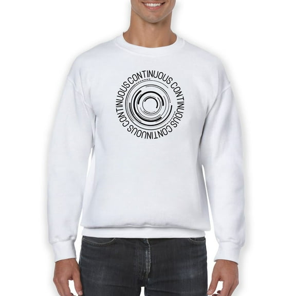 Continuous In A Circle Pattern Sweatshirt Men -GoatDeals Designs, Male Medium