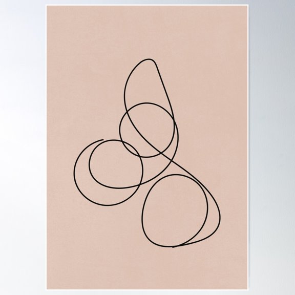 Continuous Line Art, Minimal Line Art, Abstract Object Line Drawing Poster Wall Art, Modern Wall Decor For Living Room Bedroom, 8x12 UNFRAMED