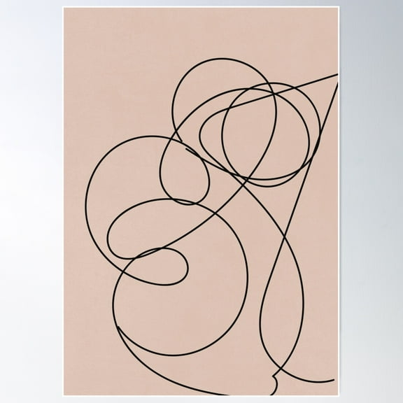 Continuous Line Art, Simple Line Art, Abstract Object Line Drawing Poster Wall Art, Modern Wall Decor For Living Room Bedroom, 8x12 UNFRAMED