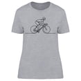 thumbnail image 1 of Continuous Line Bicycle Rider T-Shirt Women -Image by Shutterstock, Female XX-Large, 1 of 2