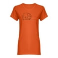 thumbnail image 1 of Continuous Line Elephant Design Shaped T-Shirt Women -Image by Shutterstock, Female XX-Large, 1 of 2