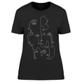 thumbnail image 1 of Continuous Line Faces Drawing T-Shirt Women -Image by Shutterstock, Female Small, 1 of 2