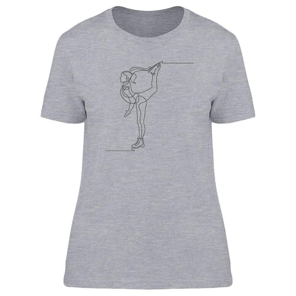 Continuous Line Skating T-Shirt Women -Image by Shutterstock, Female Large