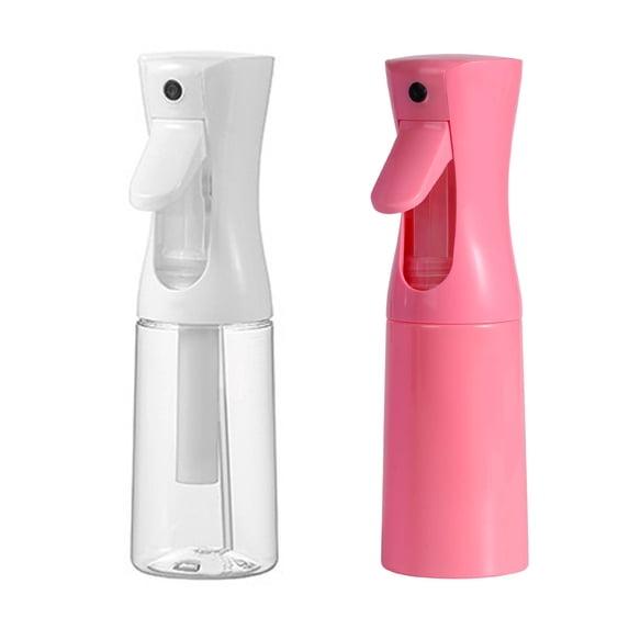 Continuous Mist Spray Bottle 2 Pack (10 Oz), Empty Ultra Fine Water Sprayer for Hair Styling, Cleaning, Plants, Pets, Barber & Salon Use