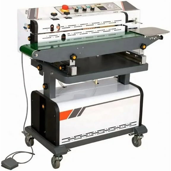 Continuous Vacuum Packing Bag Sealing Machine Air Suction Band Sealer with Code Printer