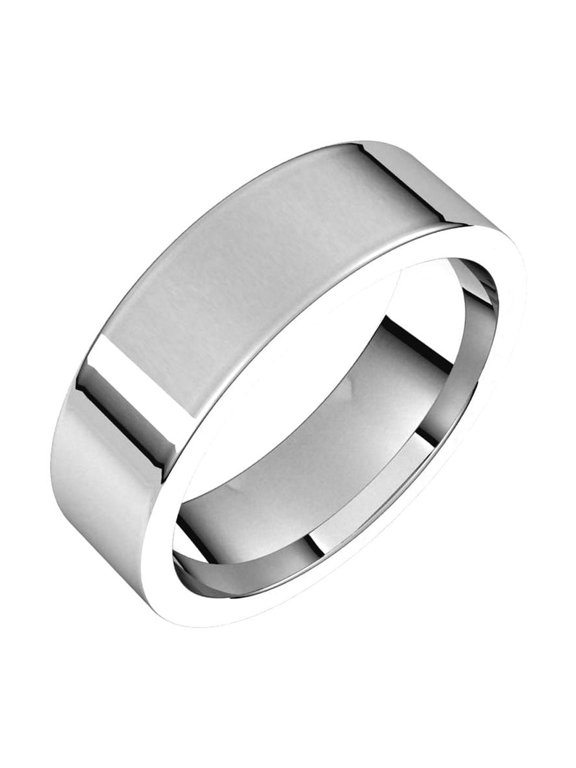 Continuum 925 Sterling Silver 6mm Flat Comfort-Fit Band Ring Size 9 Ring for Women and Men