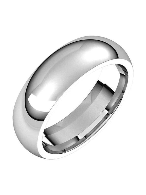 Continuum 925 Sterling Silver 6mm Polished Comfort-Fit Band Ring Size 10 Ring for Women and Men