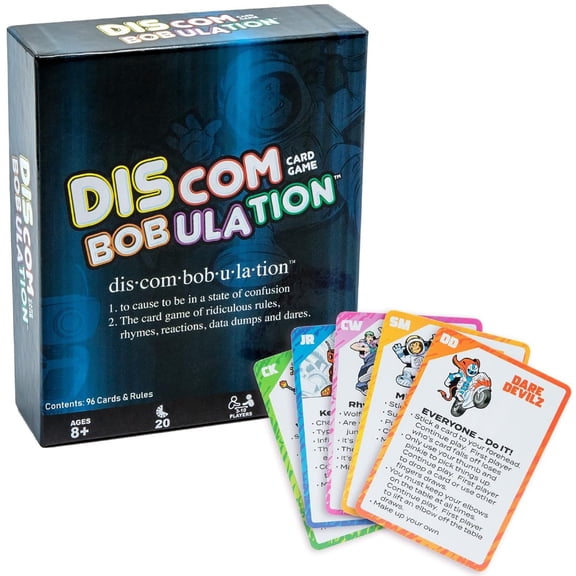 Continuum Games: Discombobulation - The Hilarious Party Card Game of Ridiculous Rules, Rhymes, Reactions, Data Dumps & Dares, Family 8+, 3-10 Players