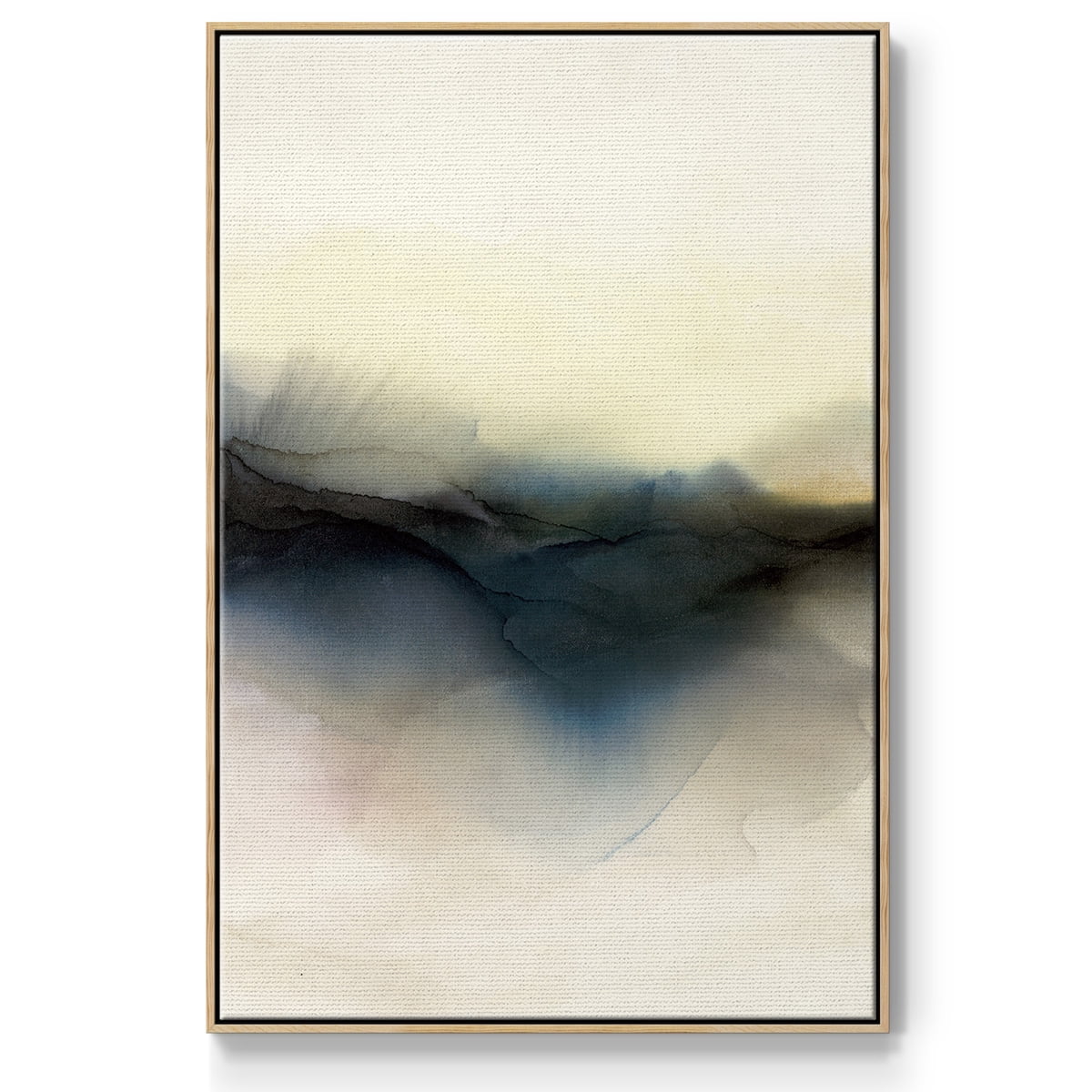 Continuum I Framed Premium Gallery Wrapped Canvas - Ready to Hang - 17 x 25 - Natural Wood Floating Frame