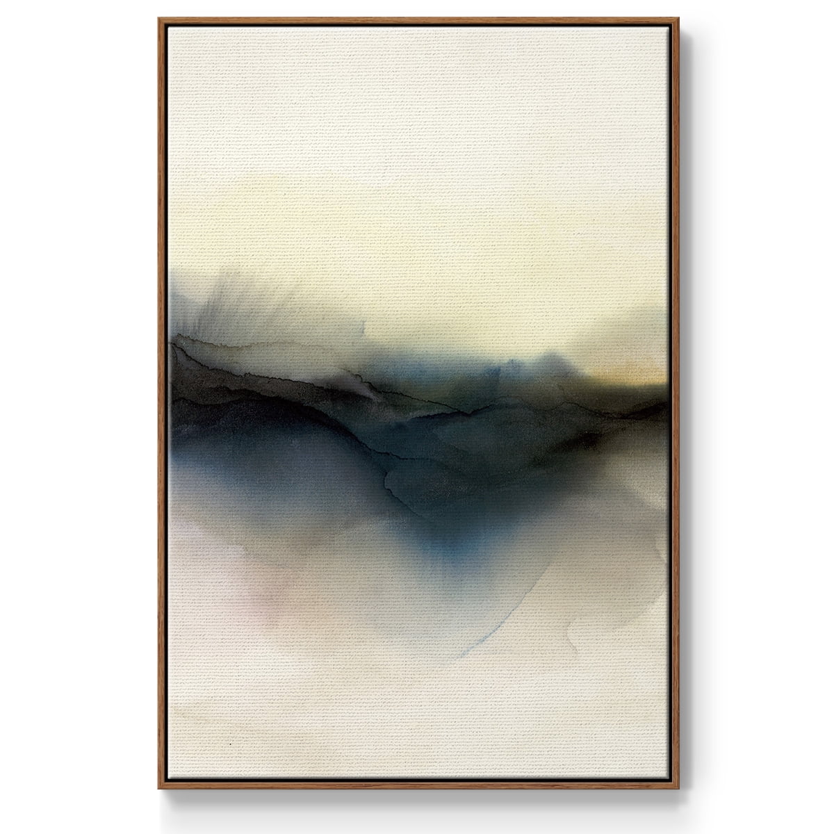 Continuum I Framed Premium Gallery Wrapped Canvas - Ready to Hang - 17 x 25 - Walnut Floating Frame