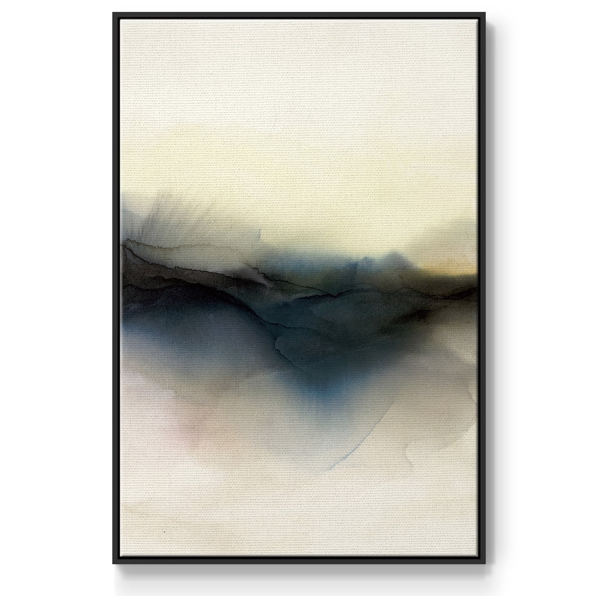 Continuum I Framed Premium Gallery Wrapped Canvas - Ready to Hang - 25 x 37 - Black Floating Frame
