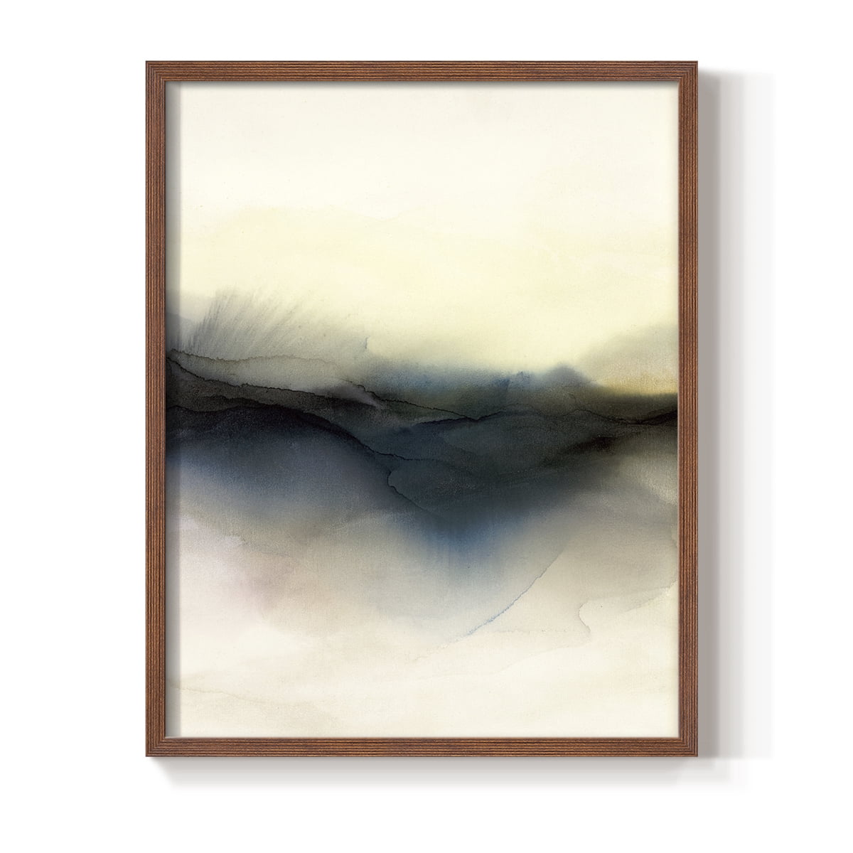 Continuum I Framed Print in Brown Solid Wood Framed Print No Nail Hanging