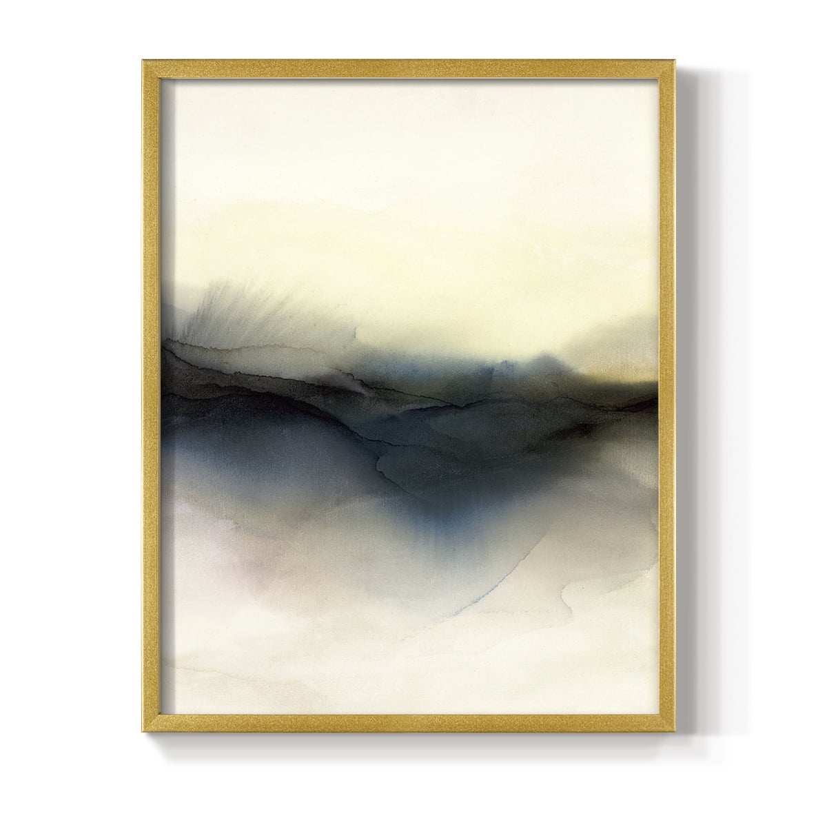 Continuum I Framed Print in Gold Solid Wood Framed Print No Nail Hanging